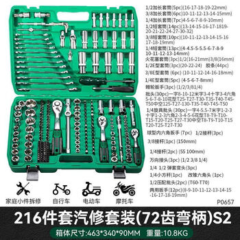 Niuxiang tool box set auto repair tool set socket wrench hardware tool ratchet wrench set tool box car repair flagship - 216 piece set socket set