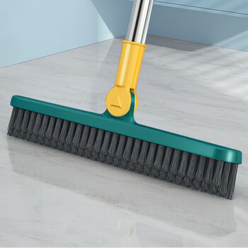 Bathroom floor scrubbing floor brush artifact bathroom floor seam brush tile long handle hard bristled toilet cleaning b1 small v-shaped-random color non-scratching brush