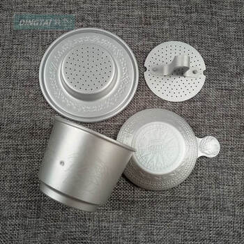 Zy vietnamese coffee drip pot hand brewed aluminum coffee filter cup drip filter cup coffee machine with patterned filter cup + filter paper