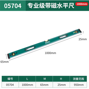 Sata level high-precision multi-functional small aluminum alloy balance decoration level with magnetic level 05704 level strong magnetic 1000mm