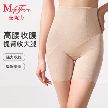 Maniform high-waisted waist-slimming tummy-lifting butt-lifting three-quarter trousers for women, comfortable inner-layer underwear 20510188 110 skin color l (78)