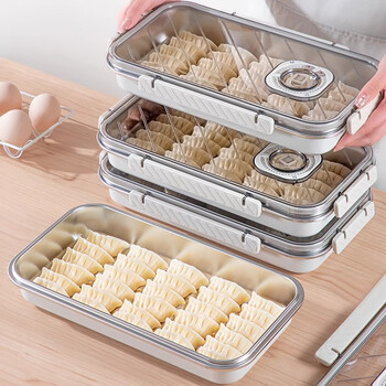 Sungsa japan 304 stainless steel dumpling box food grade special refrigerator storage box dumplings wonton freezer storage box 304 stainless steel dumpling box 2000ml 1 layer