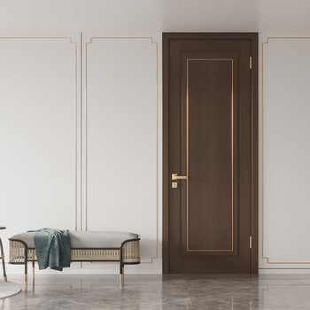 Mengtian wooden door water-painted wooden door interior door custom bedroom door single door light luxury simple guyue m62-1z red oak baoluo gray