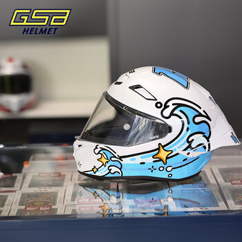 Gsb motorcycle helmet winter anti-freeze and warm men's and women's helmet 3c electric vehicle motorcycle commuter racing helmet rc5 xinglang (glass fiber reinforced plastic) + sf express xxxl (61-62 head circumference recommended)