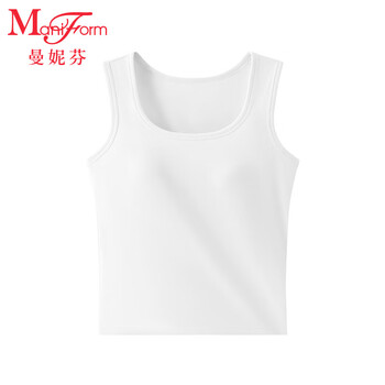 Maniform 2025 spring comfortable mango cup small u tie cup vest women's underwear bottoming top 20400507 010 white l 165/90