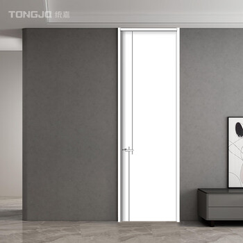 Tongjia tadpole series porcelain white solid wood composite door