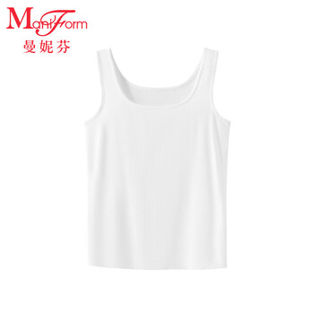Maniform 2025 spring new women's modal small round neck single-layer vest comfortable bottoming top 20400508 010 white m 160/85