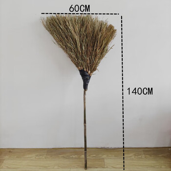 Customized bamboo broom outdoor splendens leafless large area factory workshop david sweeps the street golden branch bamboo broom