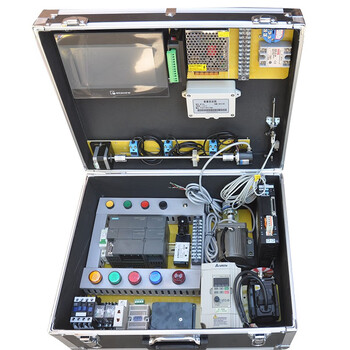 Plc learning chassis plc learning machine including teaching and training s7-200 smart plc test basic model 224xp + kunlun 4-inch with network port + online work + q&a + case