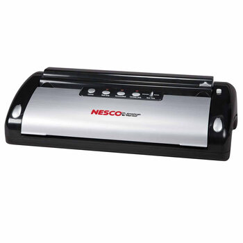 Nesco food vacuum sealing machine, 110w powerful piston pump, one-click sealing, built-in bag cutter