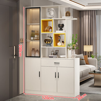 Entrance door facing the entrance door solid wood entrance cabinet light luxury style wall living room wine cabinet partition cabinet storage cabinet screen solid wood white 120 left in stock