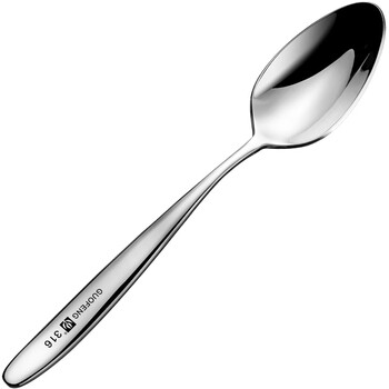 Tuojin imported quality 316 stainless steel small spoons from germany, household spoons, long-handled exquisite dinner spoons, 304 large-medium-small pointed spoons, 2 each (family of 3-6 people)