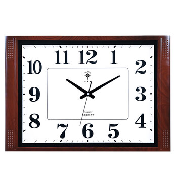 Polaris household large-size living room wall clock quartz clock square simple modern wall clock silent punch-free regular model (57*40 cm)