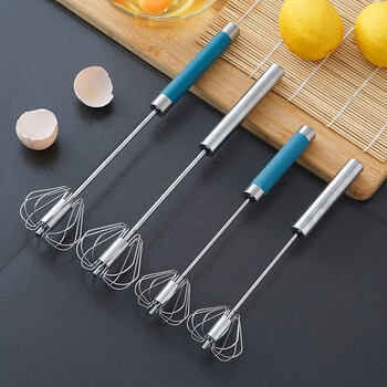Oemg egg beater stainless steel manual semi-automatic household handheld egg beater mixer baking tool mixer small egg beater