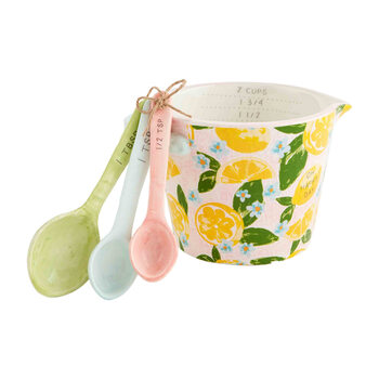 Mud pie lemon measuring cup set multicolor