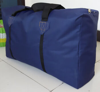 Moving packing bag, quilt, mattress, quilt storage bag, canvas snakeskin large capacity woven bag, student luggage bag, dark blue 60*40*20cm (can hold a 3 catties quilt)