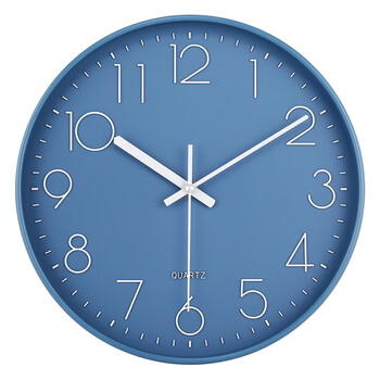 Polaris wall clock for living room and home 2025 new fashion quartz clock simple modern creative bedroom round wall clock sky blue diameter 30 cm (upgraded ultra-quiet movement)