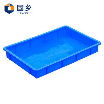 Guxiang thickened plastic box rectangular turnover box plastic square box plastic plate plastic square plate plastic box turnover box parts box square plate blue no. 3 560x370x80mm