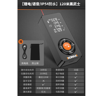Sanqihu shuo niman seiko laser handheld rangefinder high-precision laser ruler measuring instrument electronic ruler 120 meters black warrior