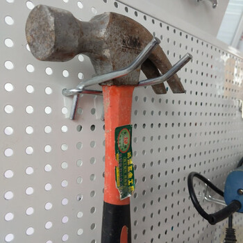 Perforated board hardware hooks, household hooks, porous board hooks, hanging pliers, round hole boxes, plastic boxes, thickened double lines