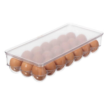 Oggi 21 egg storage boxes, refrigerator transparent stackable egg rack, kitchen food storage box
