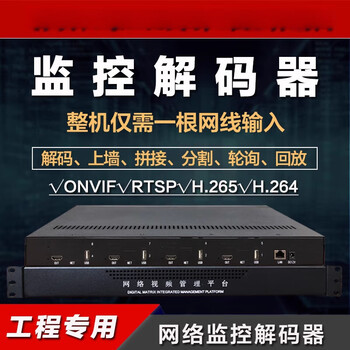 2/4/6/8-channel network high-definition surveillance video onvif image switching management splicing matrix segmentation