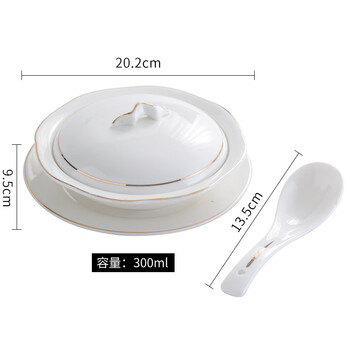 Pupan bird's nest stew pot, gold-rimmed isinglass, liao ginseng cup, sea cucumber, abalone, rice fin cup, cordyceps bowl, one candle heating tableware, gold-rimmed 8-inch butter dish 320 ml + chassis + free delivery