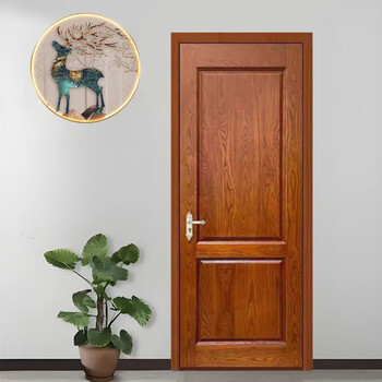 New chinese solid wood door, red oak door, cherry log door, painted interior door, bedroom door, room silent door customization, red oak log painted door a