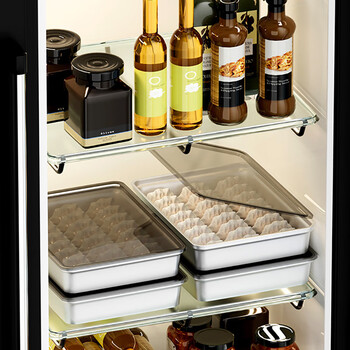 Xuanyan 304 stainless steel crisper 3l food grade dumpling storage box refrigerator dumpling wonton box food freezing box 304 stainless steel dumpling storage box 1 layer