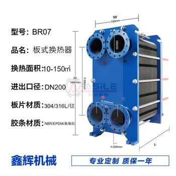 Lzjv stainless steel plate heat exchanger beer soy milk seawater heat exchanger 304 stainless steel 316l titanium plate customization br07-dn200-30