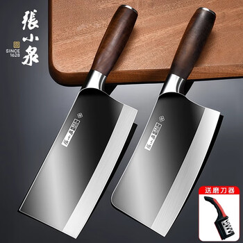 Zhang xiaoquan knife kitchen knife kitchen household bone chopping knife cutting meat slicing sharp stainless steel kitchen knife whetstone value set chopping knife + bone chopping knife