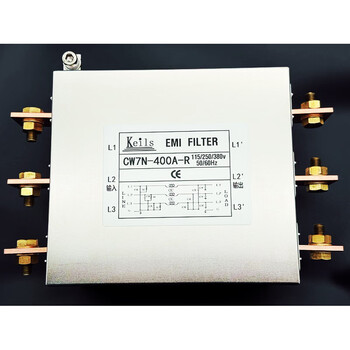 Keils power filter three-phase 380v anti-interference 60a150a120a100a terminal block 200a high current cw7n-400a-r (three-phase three-wire) input type