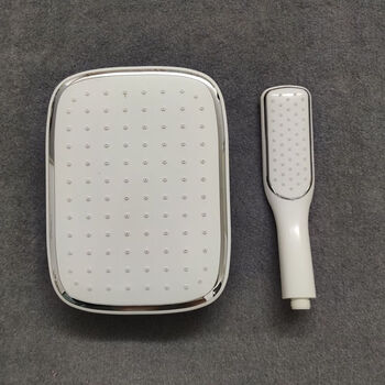 Lovanshi black gold supercharged handheld shower set nozzle shower hand spray simple wall-mounted rain canopy head bath universal top spray silver top spray + hand spray