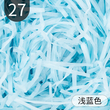 Raffia filling paper buffer packing material decorative paper shredded paper 27 light blue 10g()
