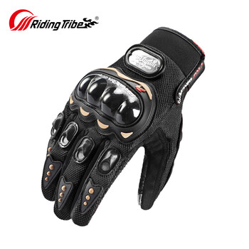 Ridingtribe motorcycle riding gloves winter velvet thickened waterproof electric vehicle summer commuting waterproof anti-fall touch screen motorcycle mcs01c black-xl code for all seasons