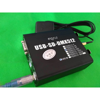 Usb-dmx512 console 1024 controller sd card recording offline playback dmx to rs232/485 controller fqsd512-p (512 channels)