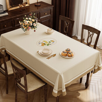 Sailotou tablecloth, light luxury coffee table cloth, no-wash waterproof, oil-proof, anti-scalding tablecloth, square rectangular table mat, ye kui b lambskin 80*120cm