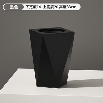 Koling creative diamond trash can home living room bedroom bathroom toilet high-end hotel commercial paper basket multi-sided without cover texture black - 10l recommended bedroom living room