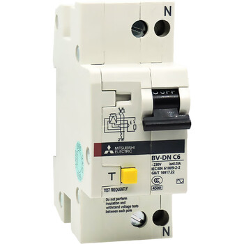 Mitsubishi original small leakage protection switch bv-d circuit breaker 2p 4p 25/40/63a 1p+n new 3p bv-dn 1p+n/2p 6a