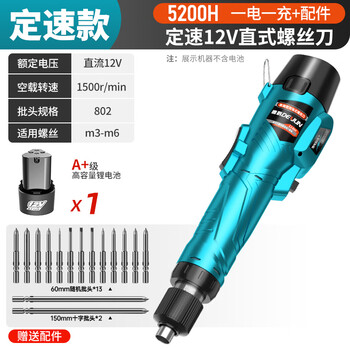 Deyun 12v rechargeable straight electric screwdriver lithium electric screwdriver electric screwdriver mini batch small portable straight handle electric screwdriver 802-dy dragon pattern 12v fixed speed 5200h one charge one charge