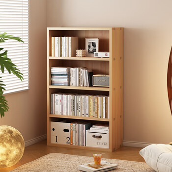 Pulata solid wood bookshelf storage rack narrow cabinet simple multi-layer cabinet storage cabinet home wall low cabinet smsg024g01