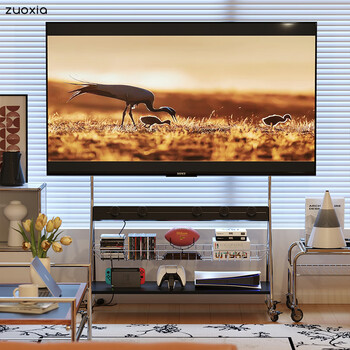 Lower left nordic removable stainless steel tv stand small apartment living room home tv stand with power track black-power track version