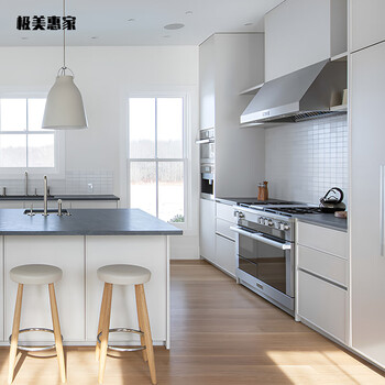 Renjuyi cream style light luxury mixed oil white light french cabinet panel top door cabinet american island kitchen base cabinet 1 meter