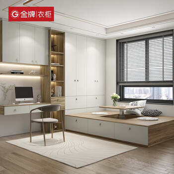 Gold medal wardrobe tatami whole house customized bed wardrobe desk integrated bedroom furniture customized storage multi-function room prepayment