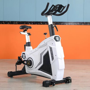 Dynamic bicycle, home indoor silent exercise bike, weight loss equipment, pedal exercise bike, commercial gym, 18kg flywheel, white optimus prime, complete machine, net weight 54.5kg