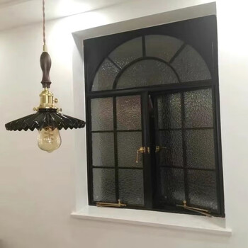 Vinoa modern french retro iron steel window indoor partition window loft decorative art changhong glass casement window 130*100