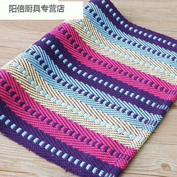 Entrance fabric carpet, living room, bedroom, kitchen, hall, bathroom, pure cotton absorbent mat, seven-piece purple, 60cm*130cm
