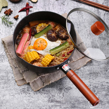 Fully suitable covered snow pan, medical rice stone, small milk pot, one-person instant noodle pot, soup pot, baby food supplement pot, porridge pot, hot pot 20cm
