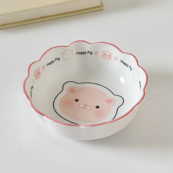 Persson (ceramics) cute cartoon very good-looking rice bowl 2026 new tableware set for two people 6-inch salad bowl 1 piece