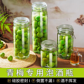 Intrue wine glass bottle, special wine bottle, green plum and bayberry, homemade fruit wine, empty bottle, wine jar, jar, sealed jar, wine container, thickened 1200ml, two packs